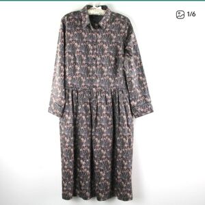 Brooks Brothers Resort 2017 Cherry Blossom 100% Cotton Lightweight Midi Dress